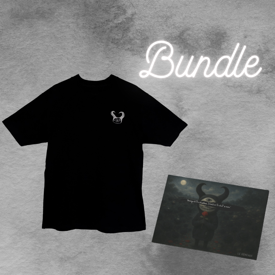 t-shirt + postcard bundle
